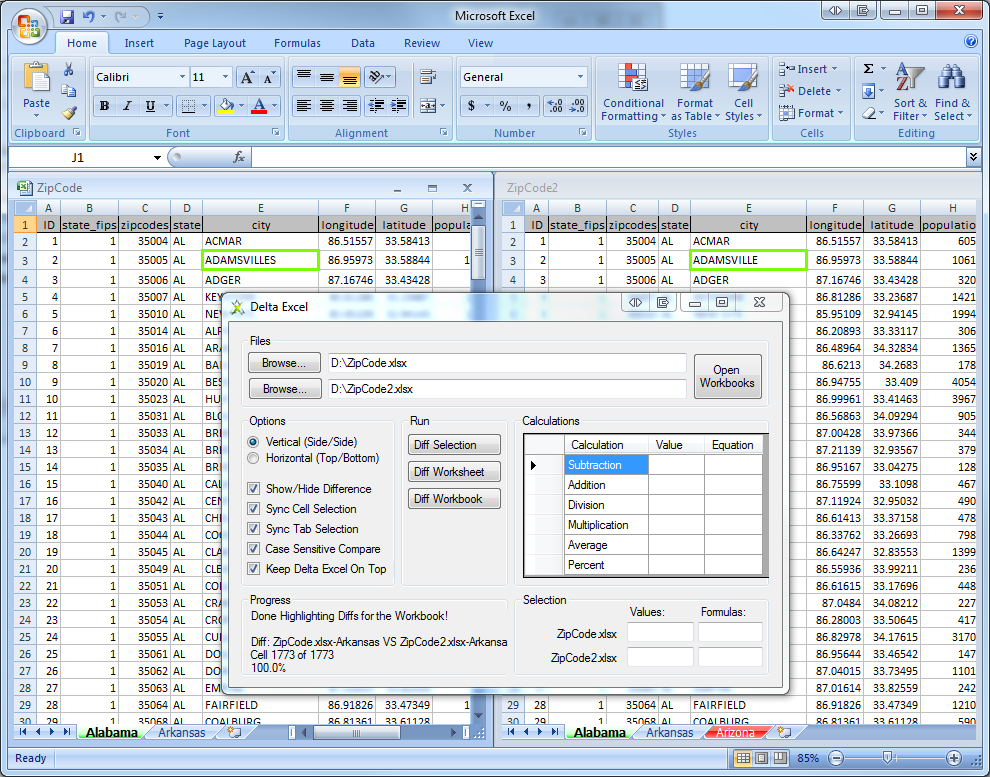 Excel Changes Program